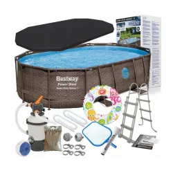 Bestway 56946 12w1 basen stelażowy 488x305x107 cm