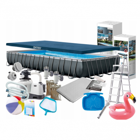 975x488x132 cm Intex 14w1 26374 basen stelażowy pompa piaskowa (set)